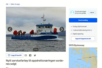 Firda Seafood vurderer å selge et av sine nyeste fartøy – la ut Finn-annonse med 100 millioner i prisantydning