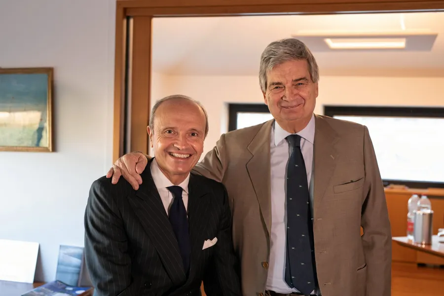 Cambiaso Risso managing director Mauro Iguera (left) and chairman Marco Risso have embarked on international expansion for the group.