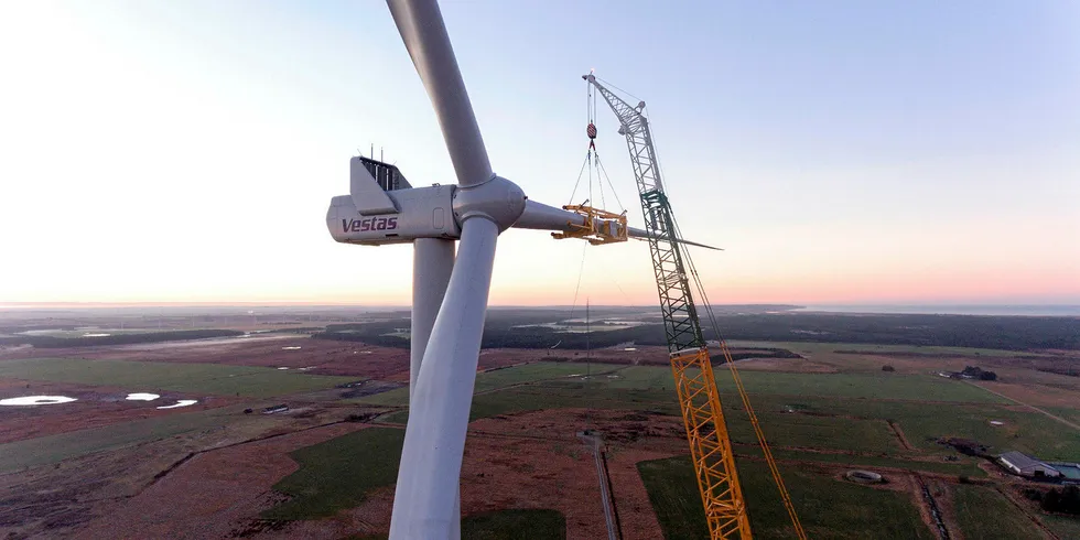 The wind farm will use the Vestas V136.