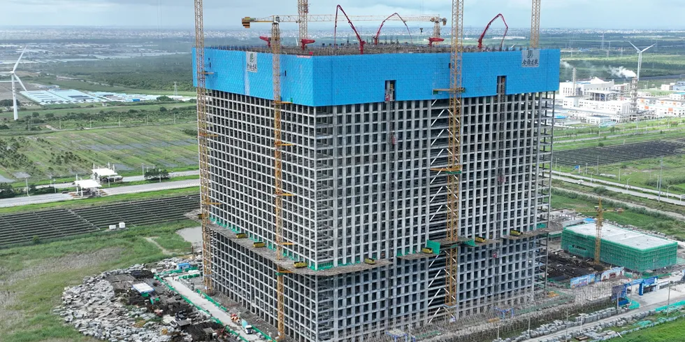 A 100MWh gravity energy storage facility commissioned in China last year by Swiss developer Energy Vault