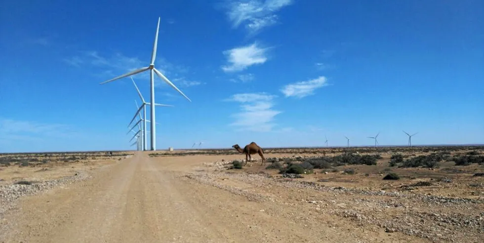 Akhfennir wind farm in Morocco with GE turbines