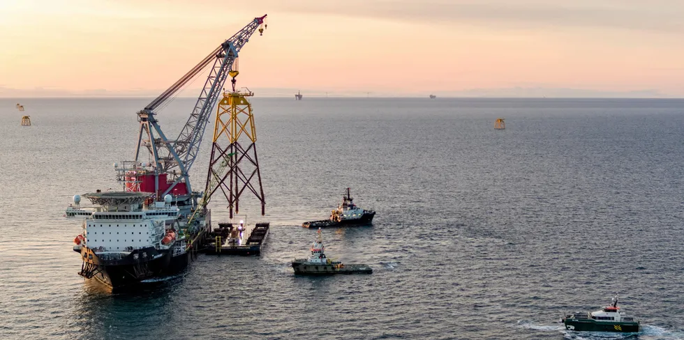 The Seaway Strashnov wind vessel has stood in for its bigger cousin on Dogger Bank
