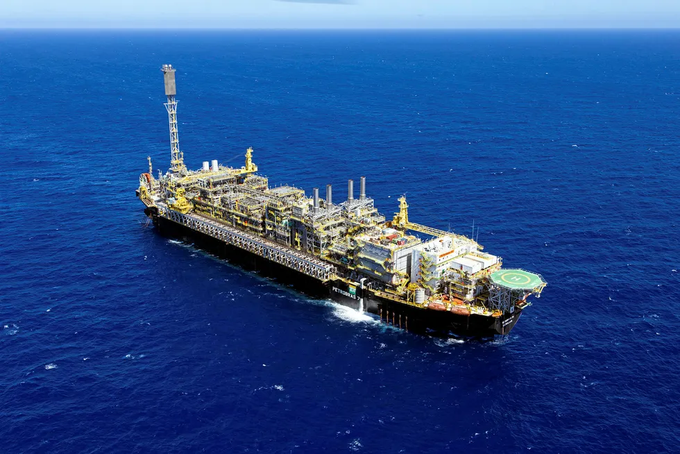 Productive: Petrobras P-74 FPSO producing pre-salt oil on the Buzios field in Brazil's Santos basin