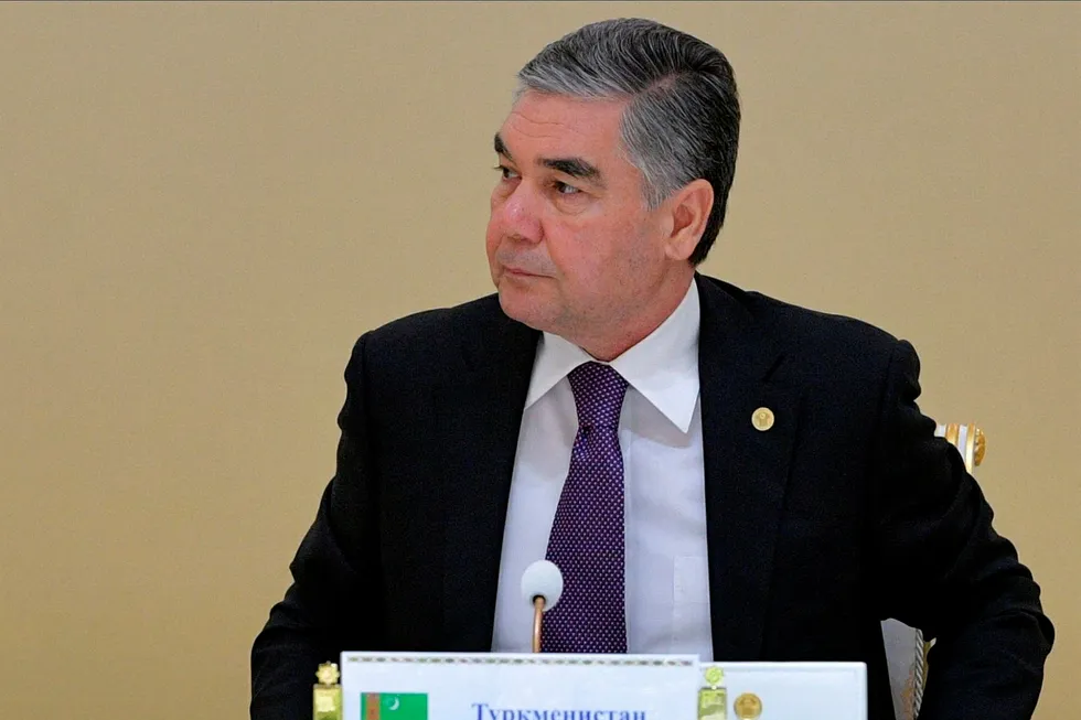Rally man: Turkmenistan's President Gurbanguly Berdymukhamedov