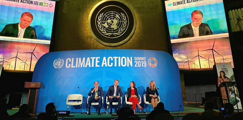 Henrik Poulsen at the UN Climate Summit.