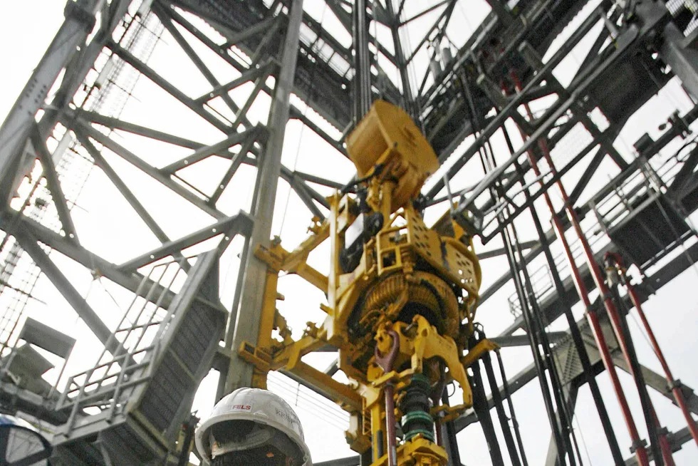 At the yard: a worker at Keppel Fels in Singapore back in 2007.