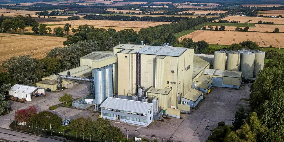 Cooke's new Invergordon Scotland fish feed mill.