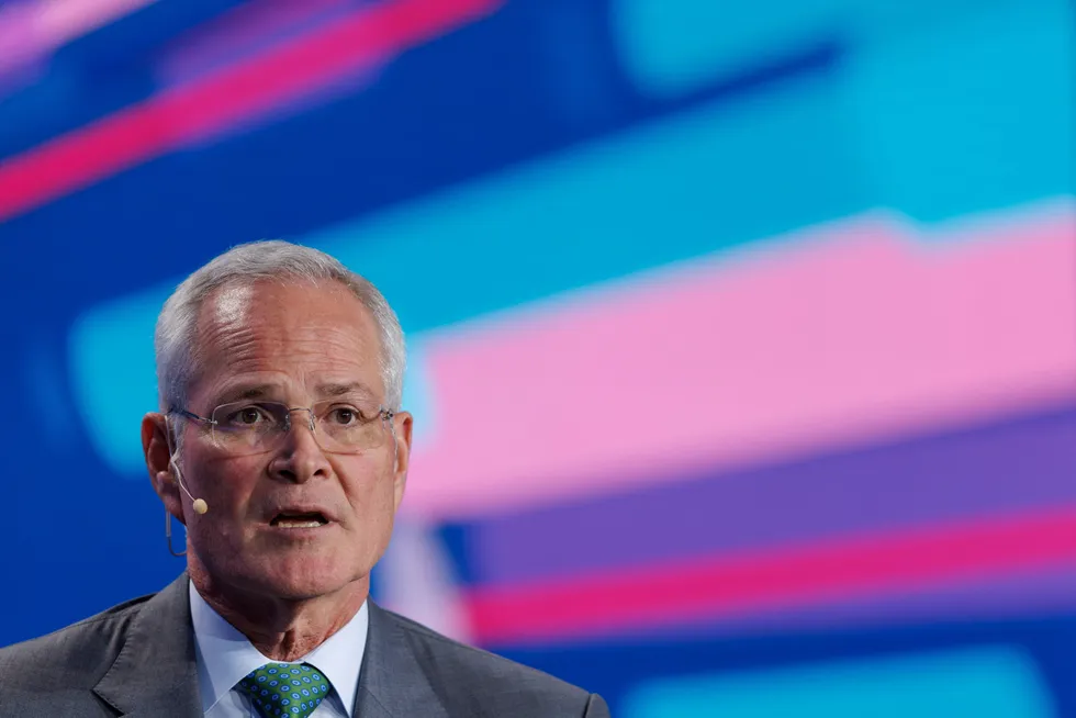 Divestment: ExxonMobil chief executive Darren Woods.