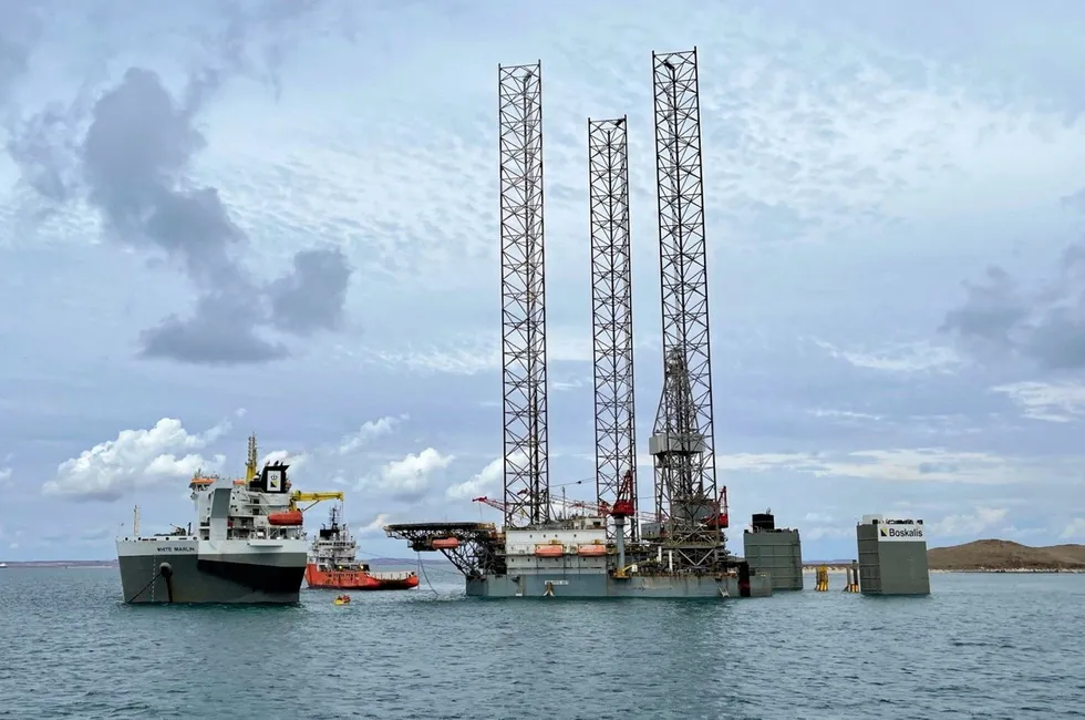 The jack-ups Valaris 107 (above) and Valaris 247 are operating in Australia.