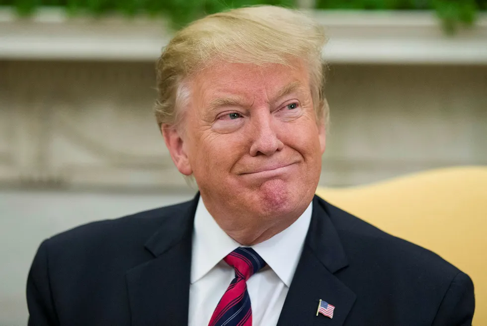 Hitting prices: US President Donald Trump's plan to hike tarrifs on Chinese goods this week sent oil tumbling more than 2%