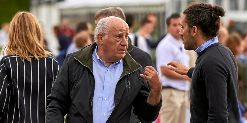 Amancio Ortega (left).