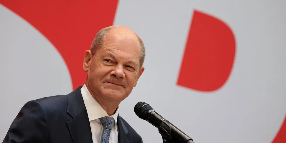German election winner Olaf Scholz from the Social Democratic Party (SPD)
