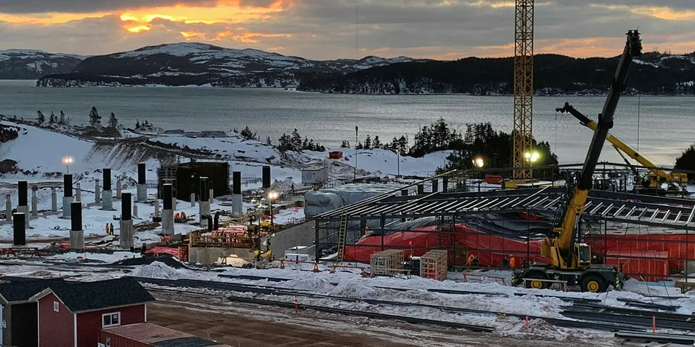 The Grieg Newfoundland RAS facility currently under construction in Canada.