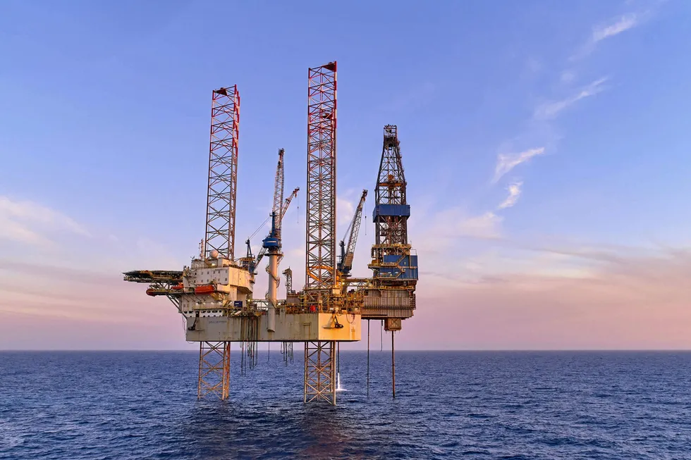 Back at work: the jack-up Noble Tom Prosser is set to resume drilling