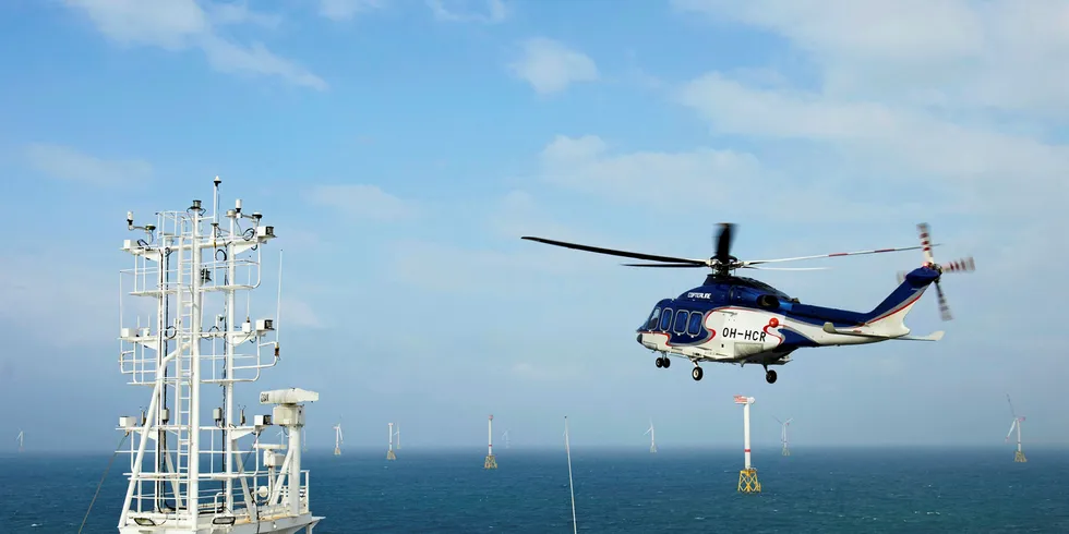 Helicopters will be a favoured option as offshore wind moves further out to sea.