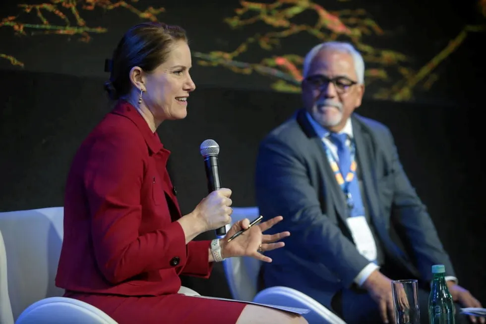 Constraints: Shell's upstream director Zoe Yujnovich was asked about the squeeze on Europe's gas supply.