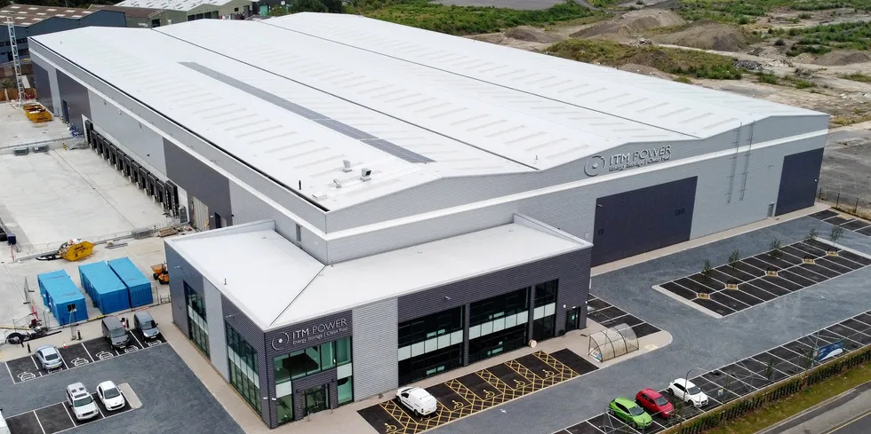 ITM Power's new 1GW electrolyser factory in Sheffield, northern England.