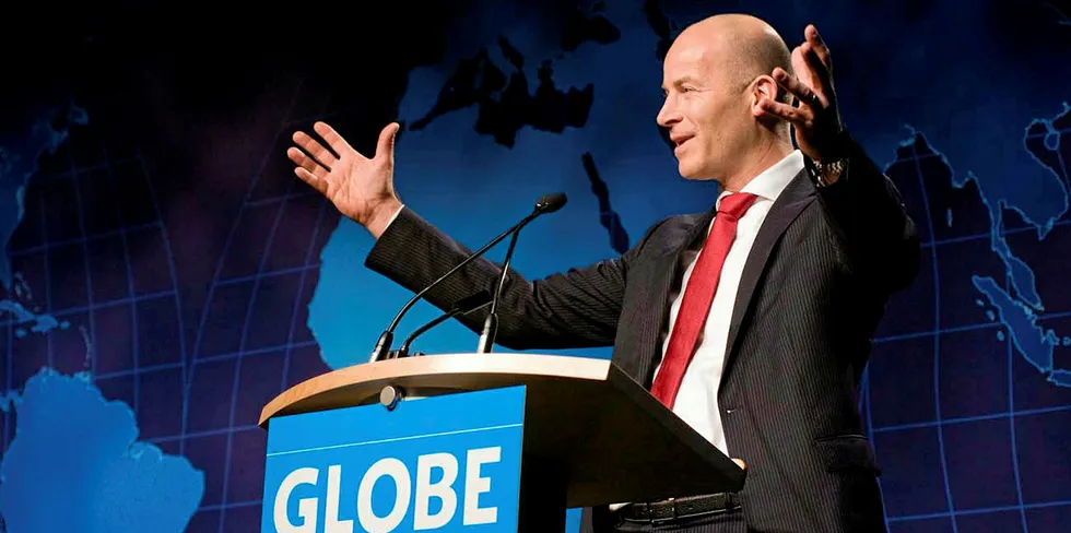 Frank Wouters speaking at a conference in Vancouver.
