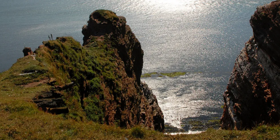 View from the German North Sea island of Heligoland (Helgoland)