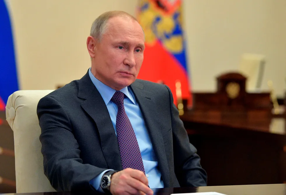 Discussions: Russian President Vladimir Putin last week put the blame for the crash in prices on Saudi Arabia, however Riyadh disputes this