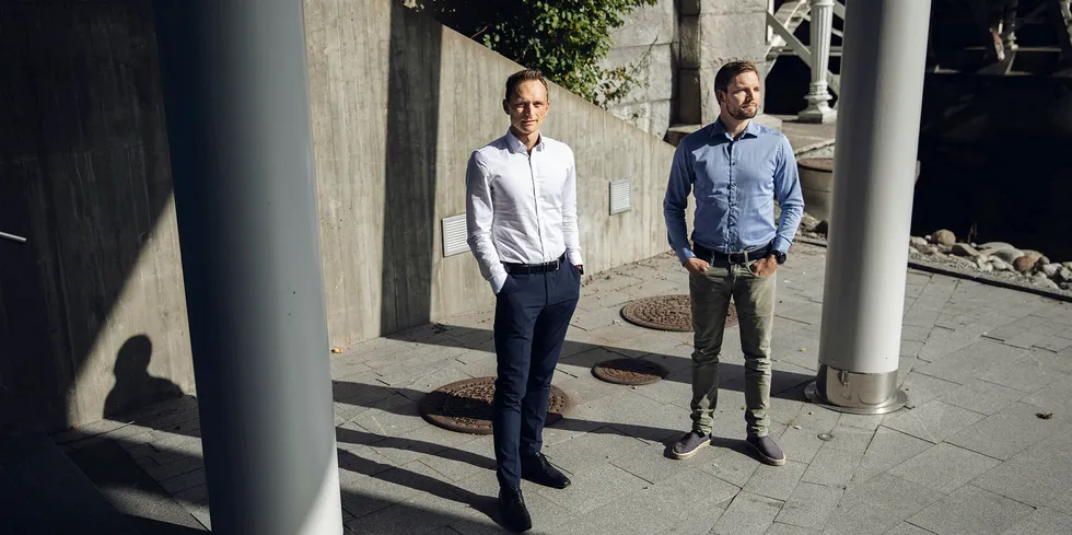 Former FSN Capital employees Ola Kvalheim (left) and Tor Olav Seim (right) focus on cod farming.