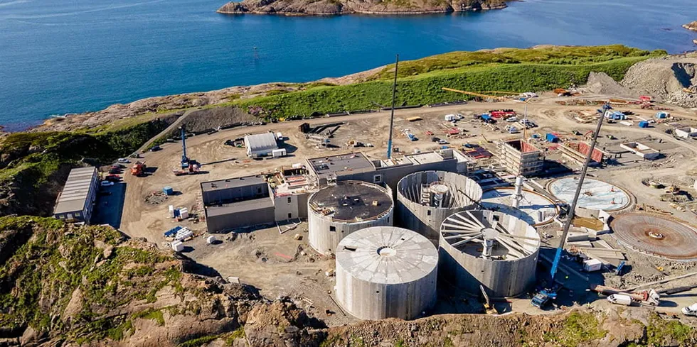 Salmon Evolution's facility at Indre Harøy, western Norway.