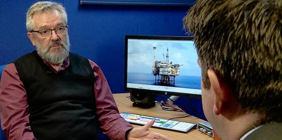 Tom Baxter, a founding member of the Hydrogen Science Coalition, being interviewed by the BBC in 2018