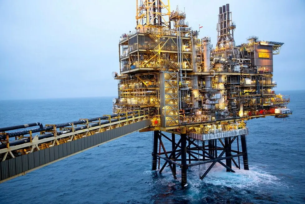 A Shell North Sea oil platform.