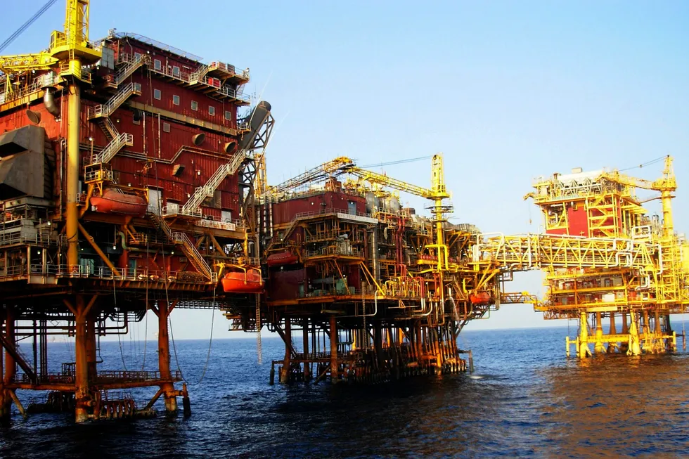 ONGC's Mumbai High South field offshore India.