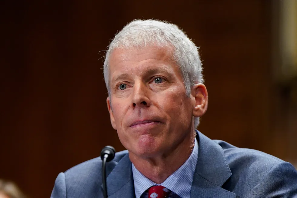 Chris Wright, US President Donald Trump’s nominee to be secretary of energy, testifies during a Senate Energy and Natural Resources Committee confirmation hearing on Capitol Hill in Washington, US, on 15 January 2025.