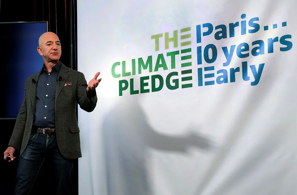 Pledge: Amazon chief executive Jeff Bezos