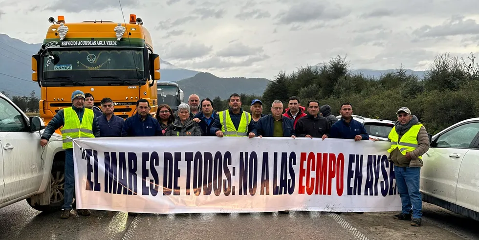Salmon industry workers blocked a key highway two days before the votes.