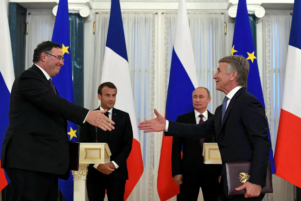 More deals imminent: on Arctic LNG 2, says Novatek chairman Leonid Mikhleson, far right