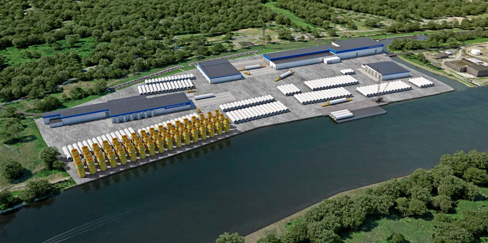 . Equinor Port of Albany New York offshore wind tower factory.