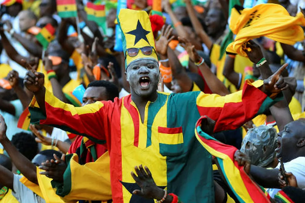 Ghana's fans and supporters during the 2013 Orange Africa Cup of Nations football match, Ghana Vs Mali