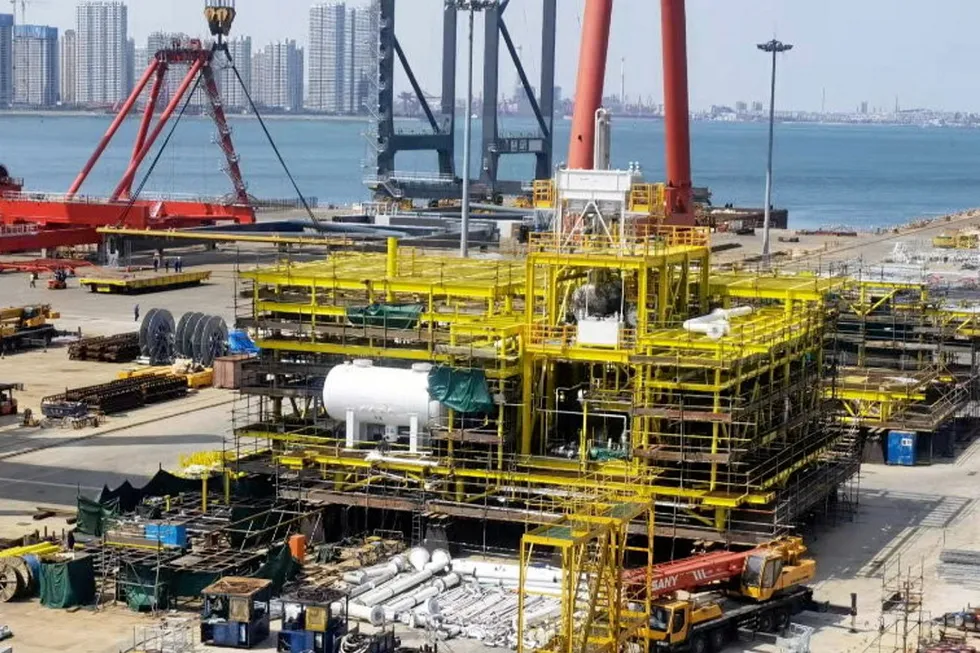 Finishing touches: the Bayan MOPU topsides at Richtech's yard