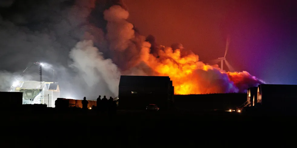 Fire ripped through Atlantic Sapphire's Danish land-based salmon farming facility in September 2021.