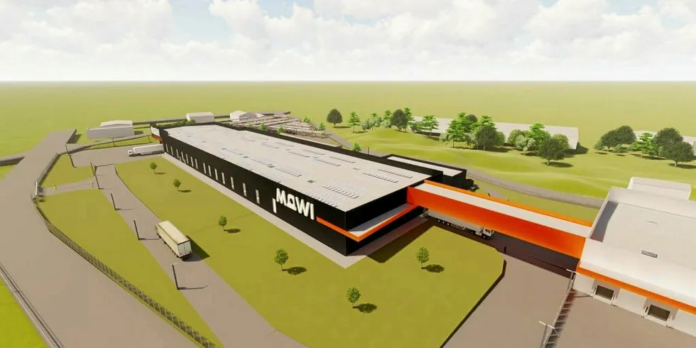 Mowi smoked salmon plant. Kritsen plant impression.