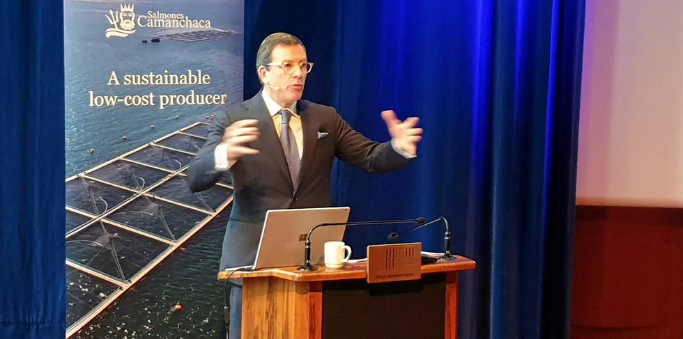 Salmones Camanchaca CEO Ricardo Garcia: Algal blooms are nowwhere near the same scale of 2016.