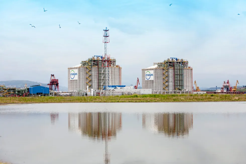 Taken out of mothballs: Enagas' El Musel LNG terminal in Gijon, northern Spain, is being revived