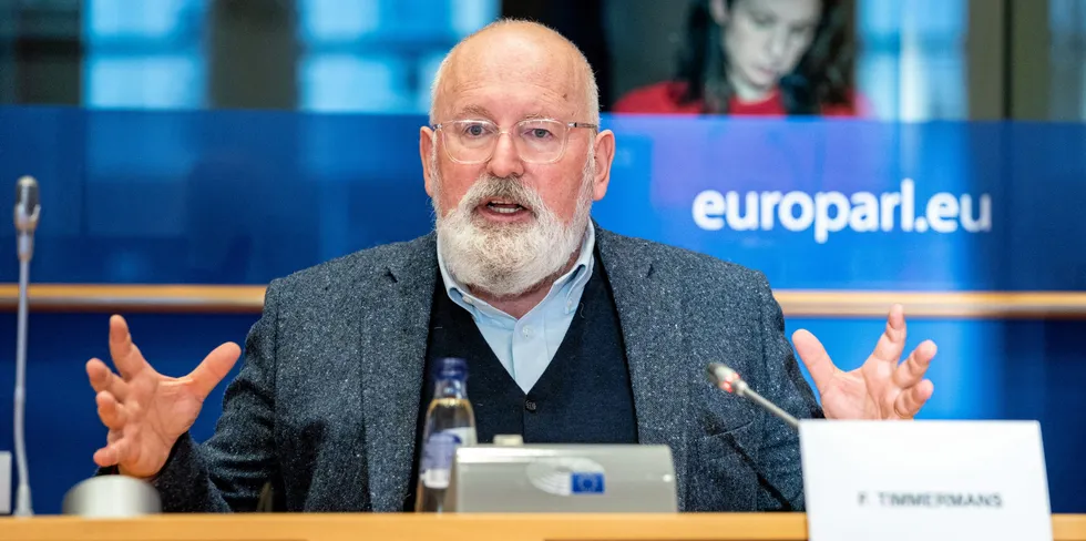 EU climate commissioner Frans Timmermans.