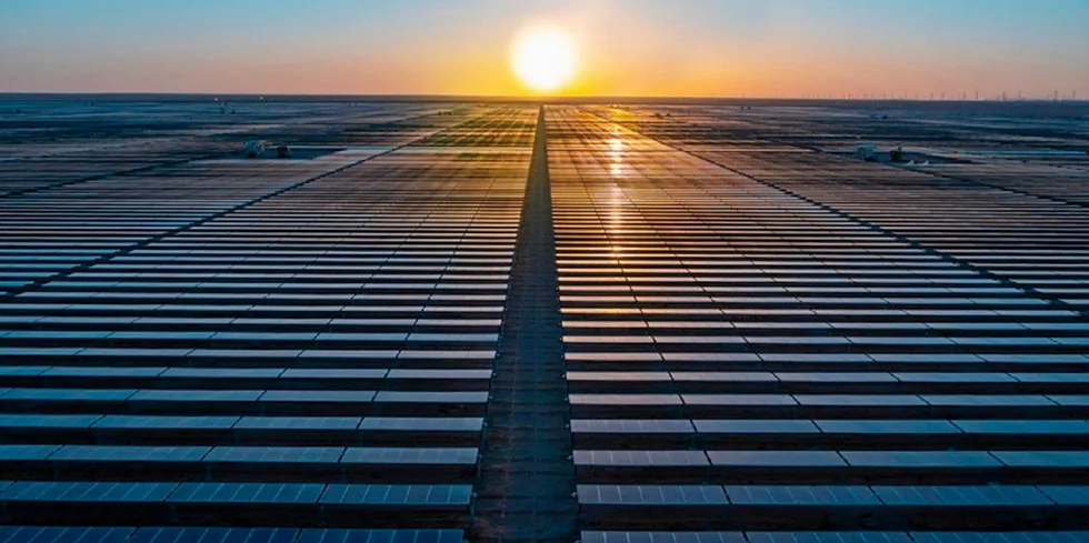 The 300MW Sakaka solar farm in Saudi Arabia