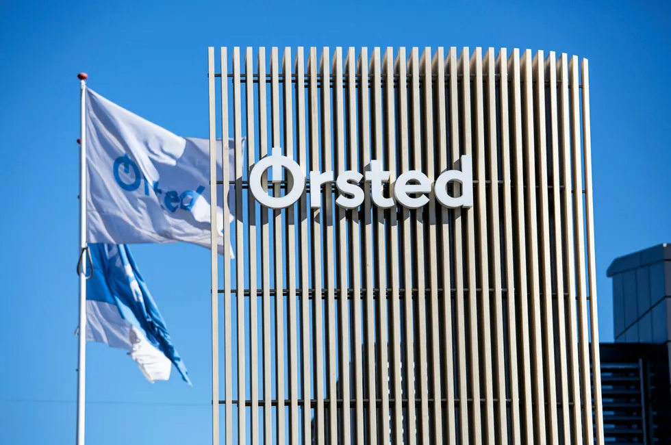 Orsted flag at Gentofte location.
