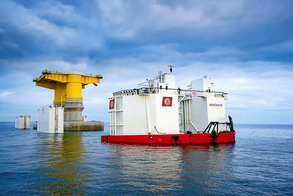 On duty: Boabarge 37 semi-submersible, heavy lift barge.