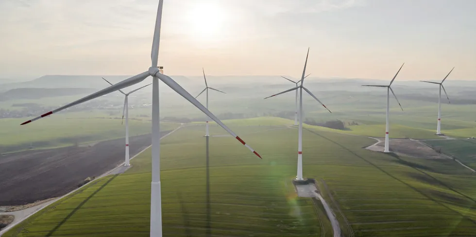 Nordex turbines at wind farm in Germany