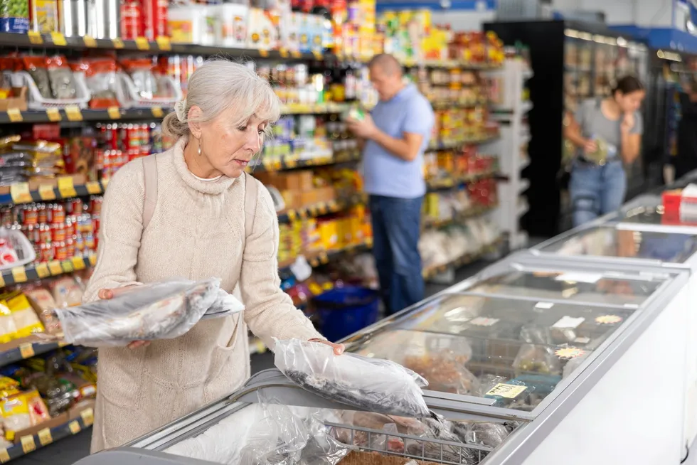 While meat, pork and poultry are eaten frequently by most Americans, about one-third of shoppers report eating seafood the recommended two times a week, a new report shows.