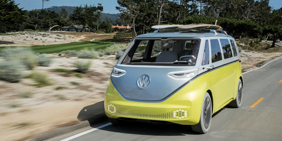 Prototype of the electronic version of VW's iconic minibus