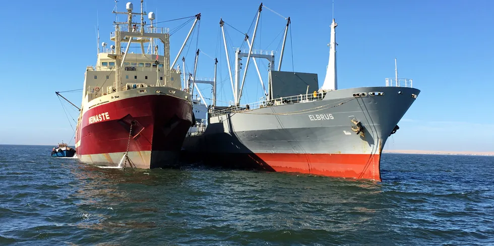 Samherjis trawler in Namibia Heinaste was confiscated by Namibian authorises in 2019.