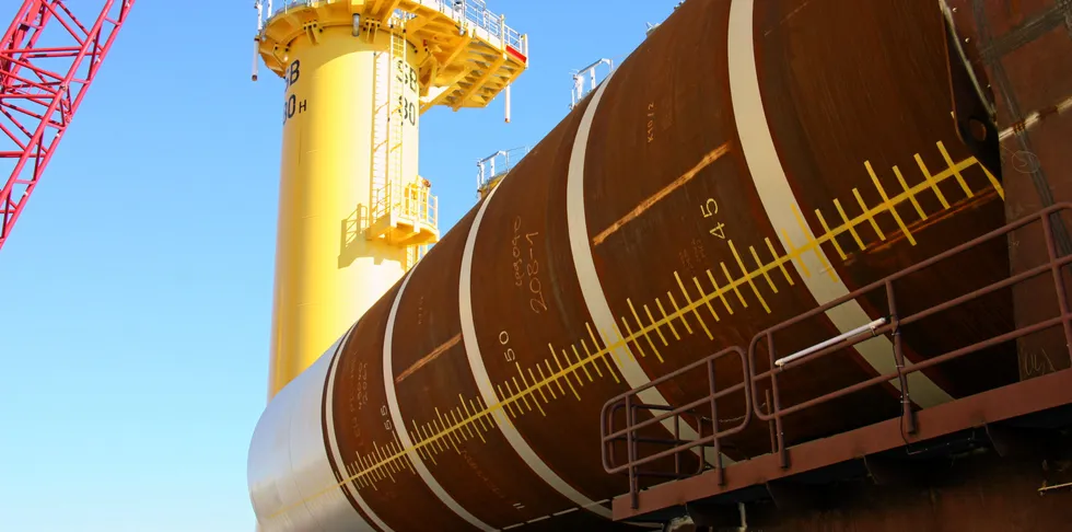 JFE will produce giant monopiles of the type made by Bladt in Europe.