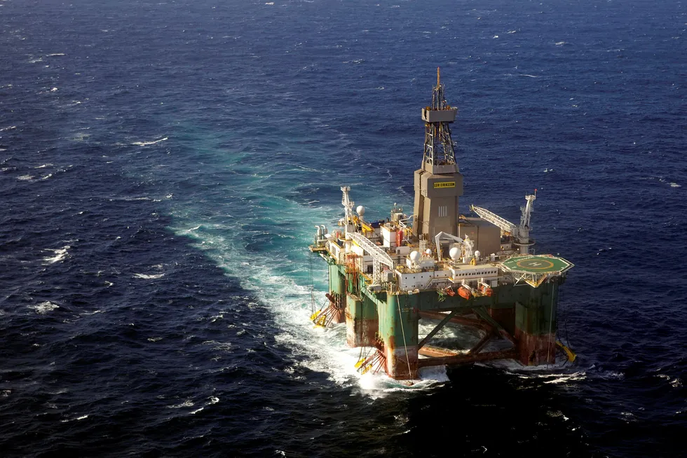 North Sea exploration: the well was drilled using the semi-submersible Leiv Eiriksson